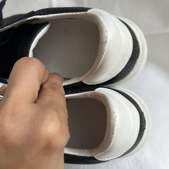 M.Gemi made in Italy black perforated sneaker leather upper & lining IT38/US7.5 - Picture 9 of 12